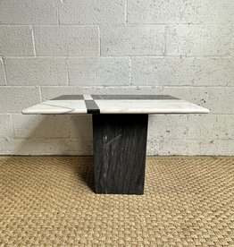 Solid Marble Black & White Coffee Table