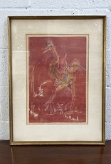 Bird of Fantasia, color lithograph on paper, sgnd Sara Haid