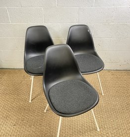 Herman Miller Eames Molded Plastic Side Chair with Seat Pad by Herman Miller