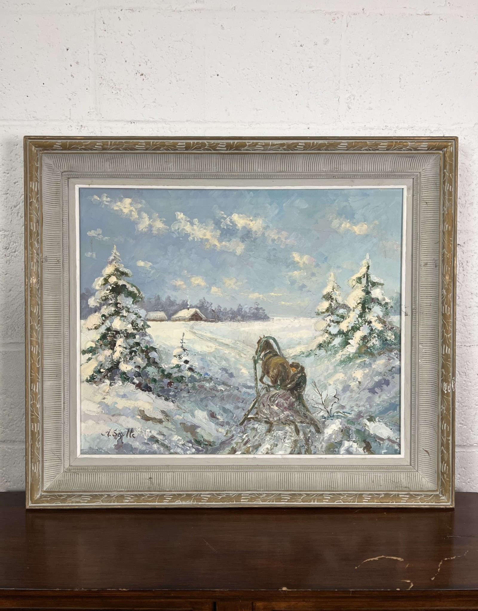 Winter Solstice, framed oil on canvas