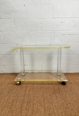 Lucite Bar Cart With Casters