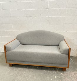 Wood Frame, Fabric Seating Small Sofa