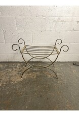 1960's Scrolled Gilt Metal Bench