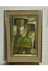 Angel Botello, Two Figures, Signed LR