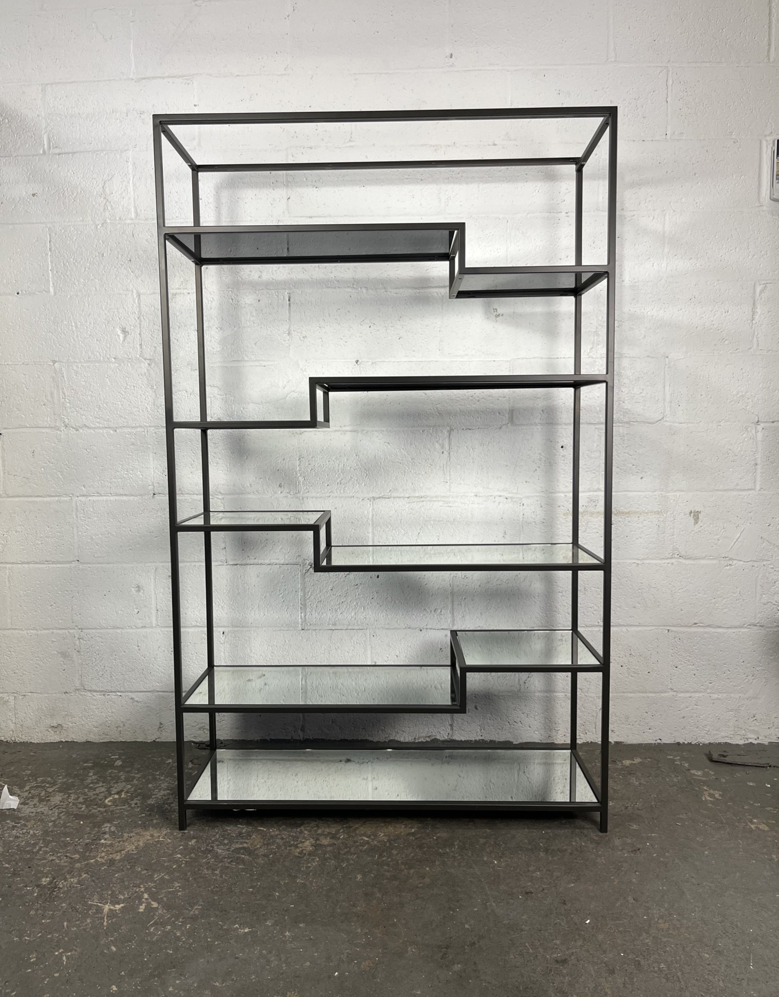 West Elm Industrial Mirrored Bookshelf Remix Market NYC