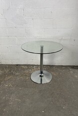 Glass Top Chrome Dining Table