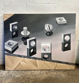 Pieces, oil on canvas