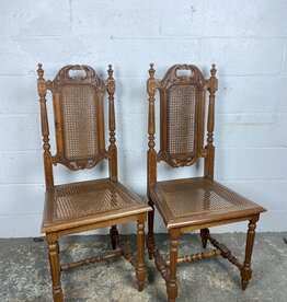 Antique Carved Walnut Dining Chairs