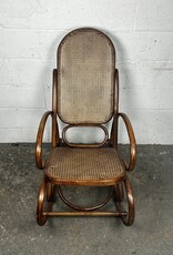 Mid-Century Style Bentwood & Cane Rocking Chair