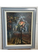 Up the Lamp Post Framed Oil Painting by Lloyd Garrison