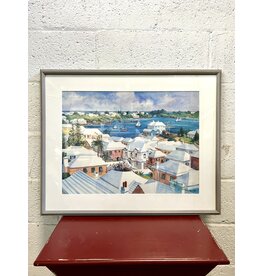 Breeze on the Harbour, framed watercolor print