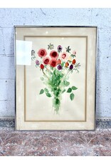 Flowers for you, framed watercolor