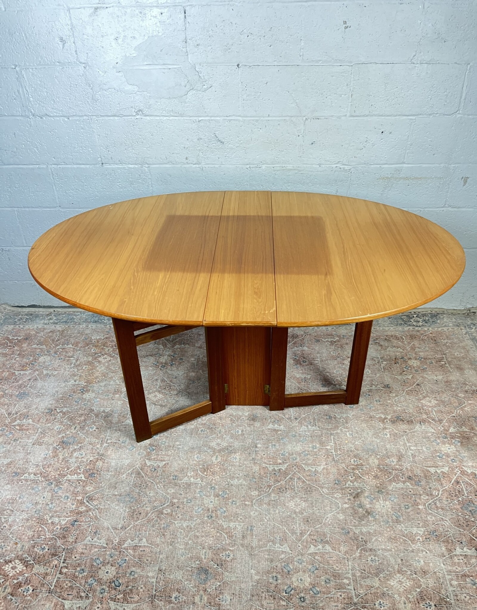 DualStain Oval Drop Leaf Dining Table Remix Market NYC