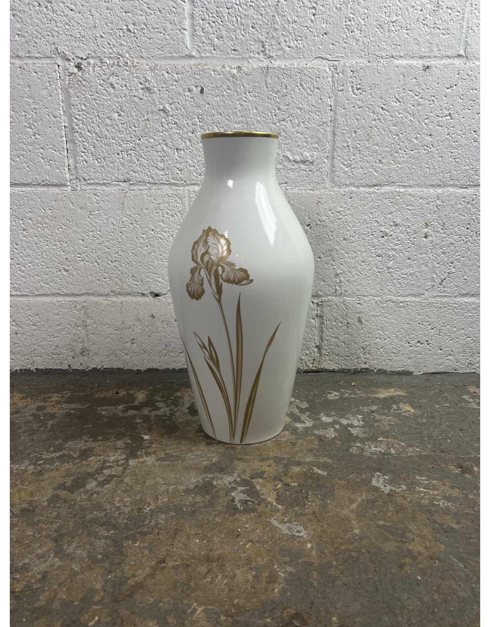 Rosenthal Gold & White Floral Vase