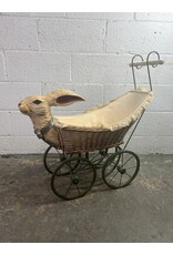 Vintage Iron Hare-shaped Baby Buggy