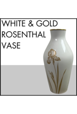 Rosenthal Gold & White Floral Vase