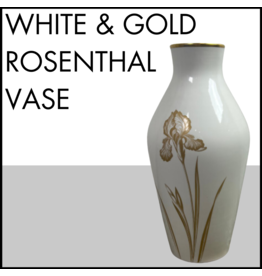 Rosenthal Gold & White Floral Vase