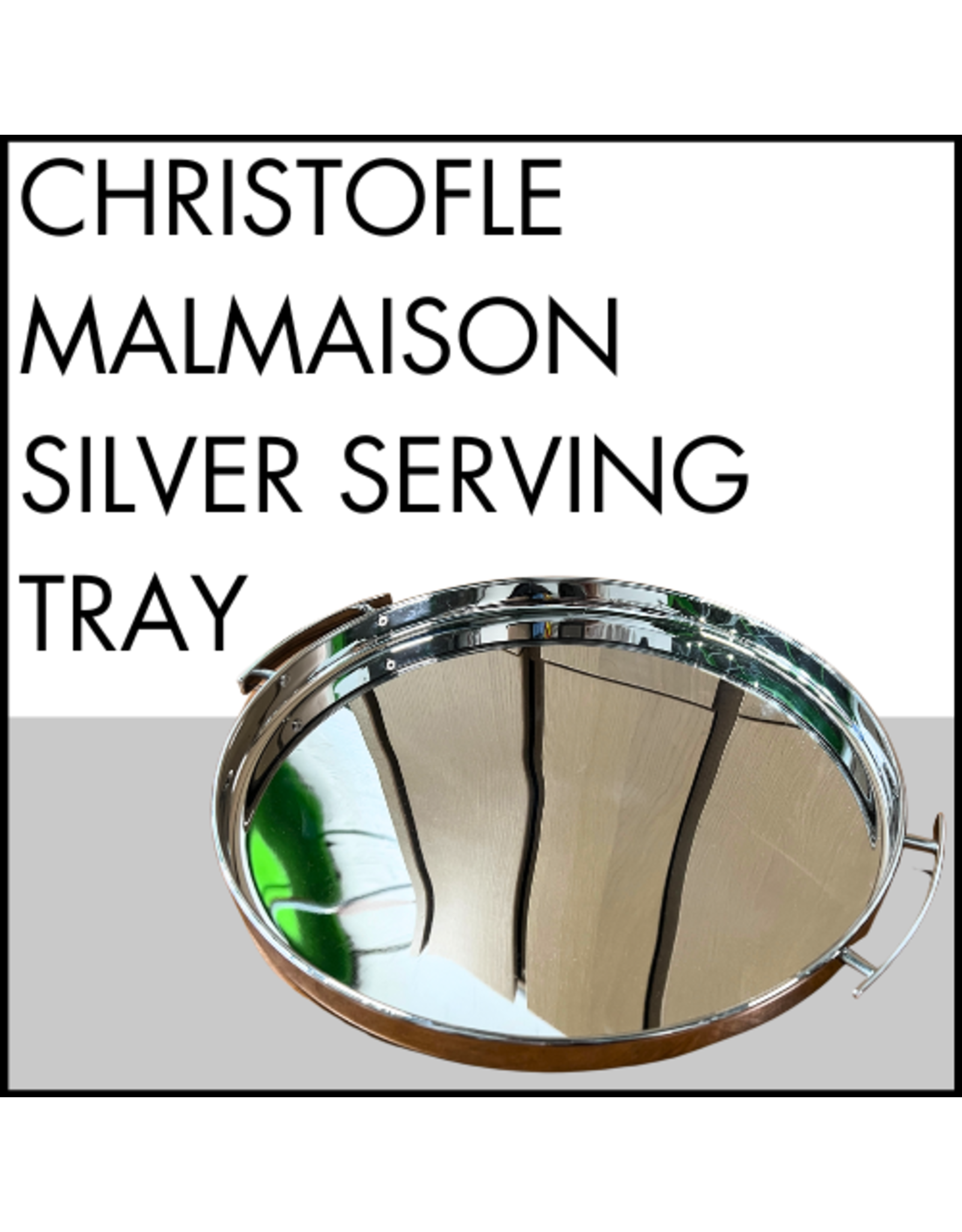 Christofle Malmaison Round Silver Serving Tray