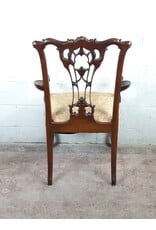 Chippendale Style Ball & Claw Hand Carved & Mahogany Armchair