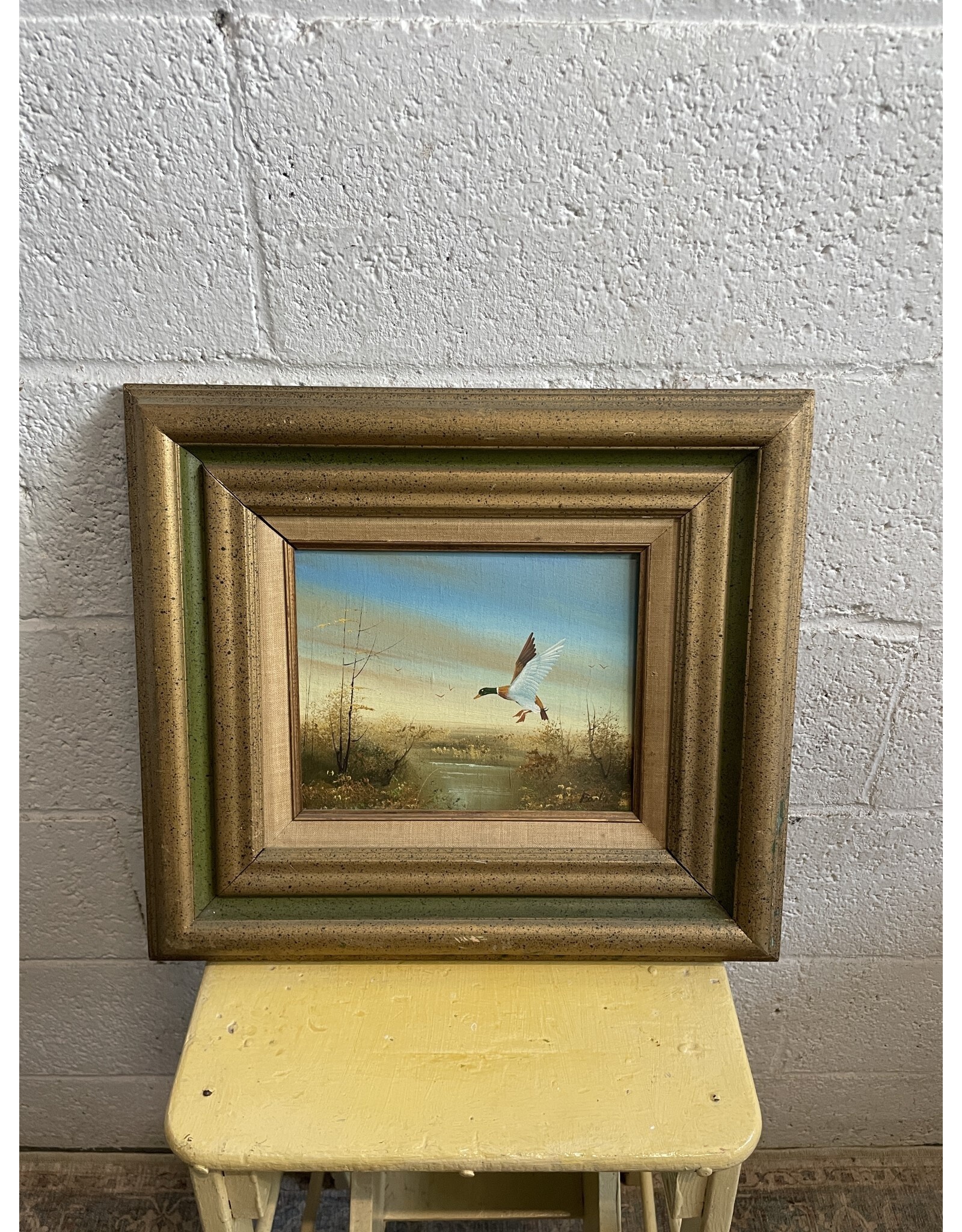 Quack Landing Framed Acrylic on Canvas