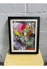 Thoughtful Chaos Framed Mixed Media Collage