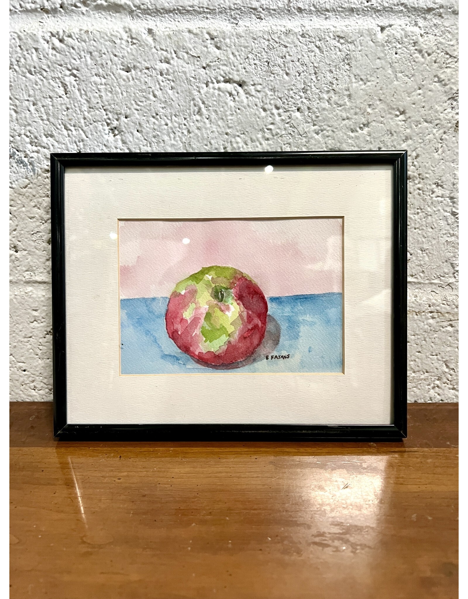 Fruity, framed watercolor painting, sgnd Fajans
