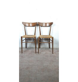 Teak Dining Chair With Rattan Seating
