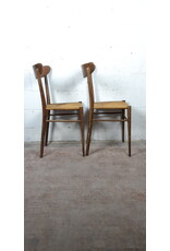 Teak Dining Chair With Rattan Seating