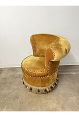 Vintage Hollywood Regency Gold Velvet Chair