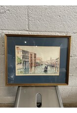 Gondola Ride Framed Watercolor