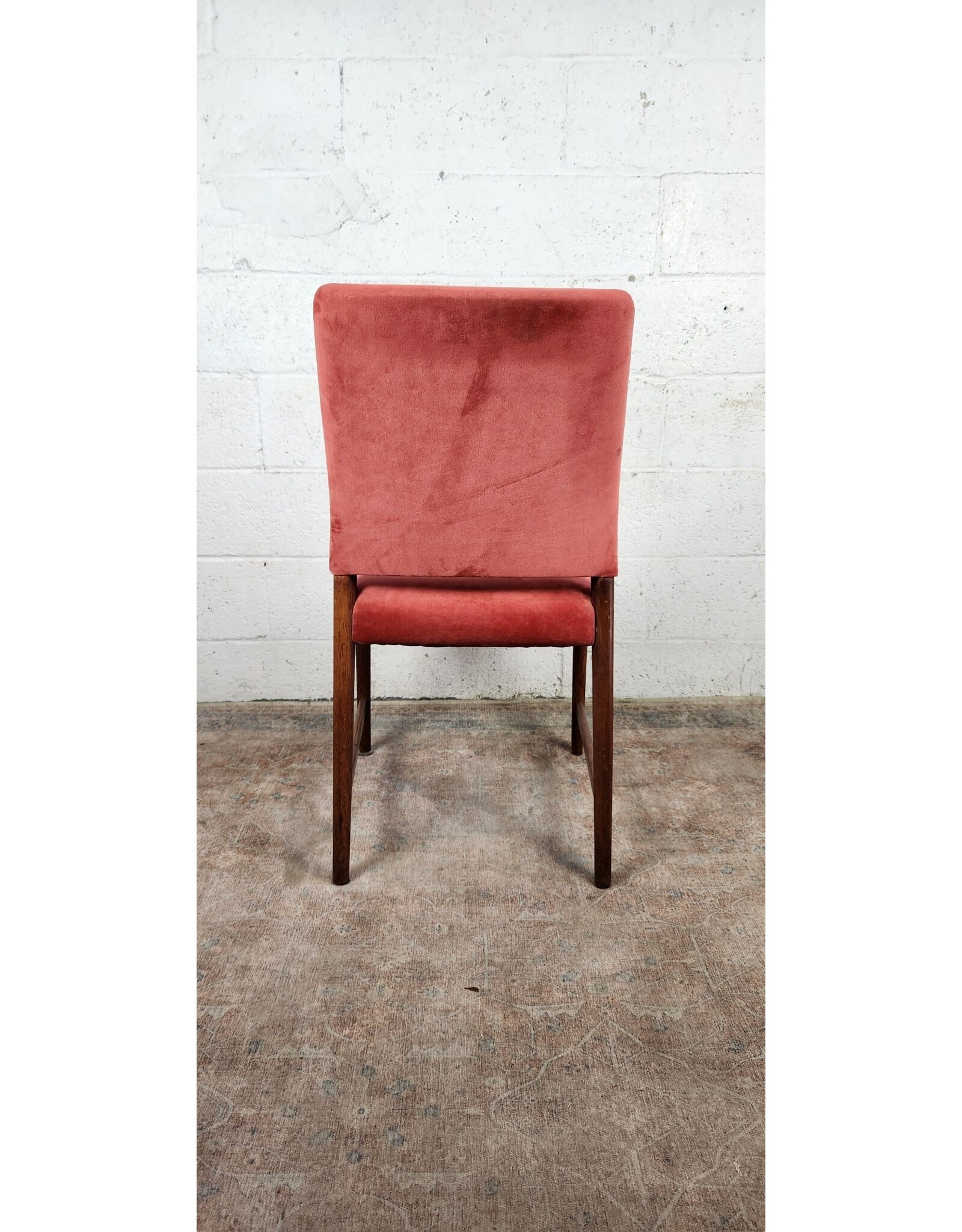 Red Velvet Upholstered Dining Chair