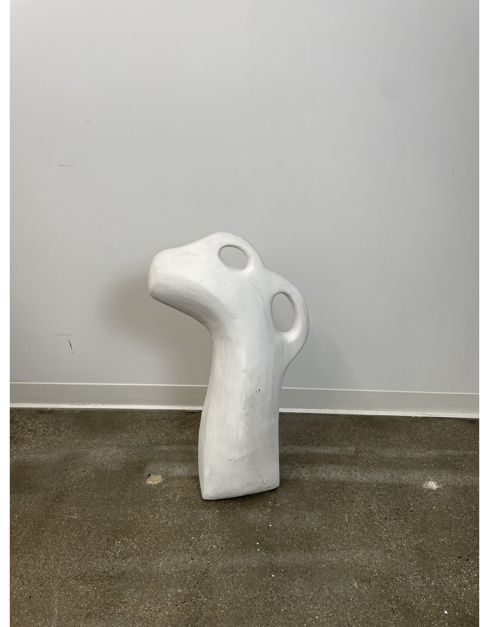 White Plaster Abstract Horse Sculpture