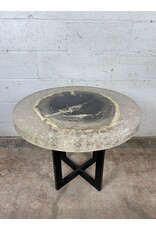 Oval Petrified Wood Slab Table