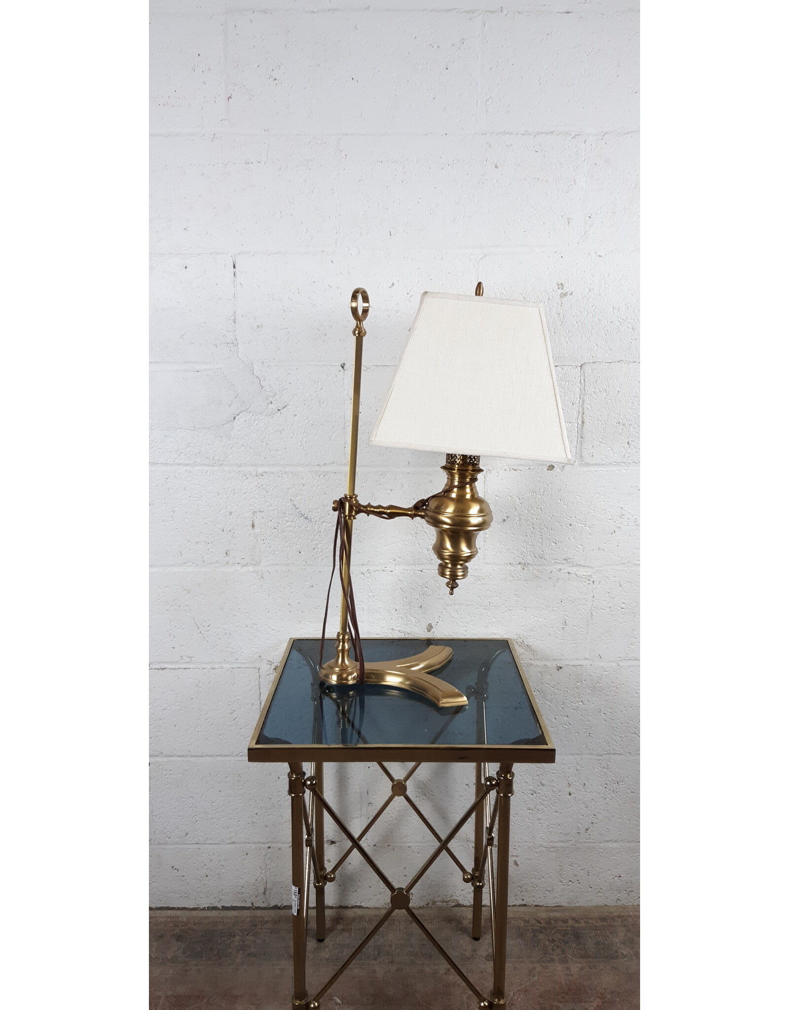 Vintage Style Brass Arm Table Lamp