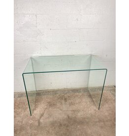 Modern Glass Waterfall Console or Sofa Table
