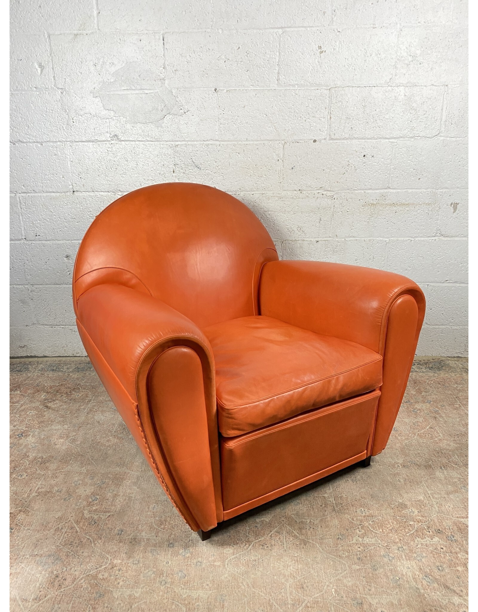 Poltrona Frau Vanity Fair Lounge Armchair, Orioles Orange