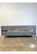 Grey Modern Sideboard with Chrome Detailing
