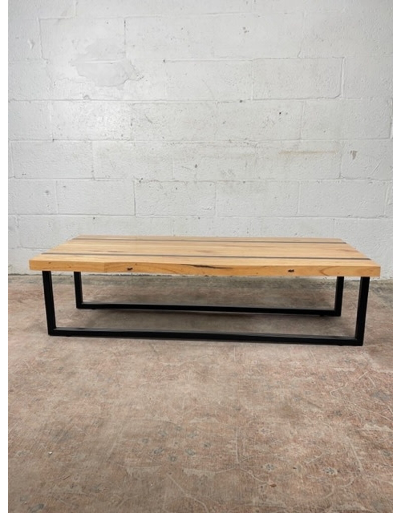 Wooden Coffee Table with Metal legs