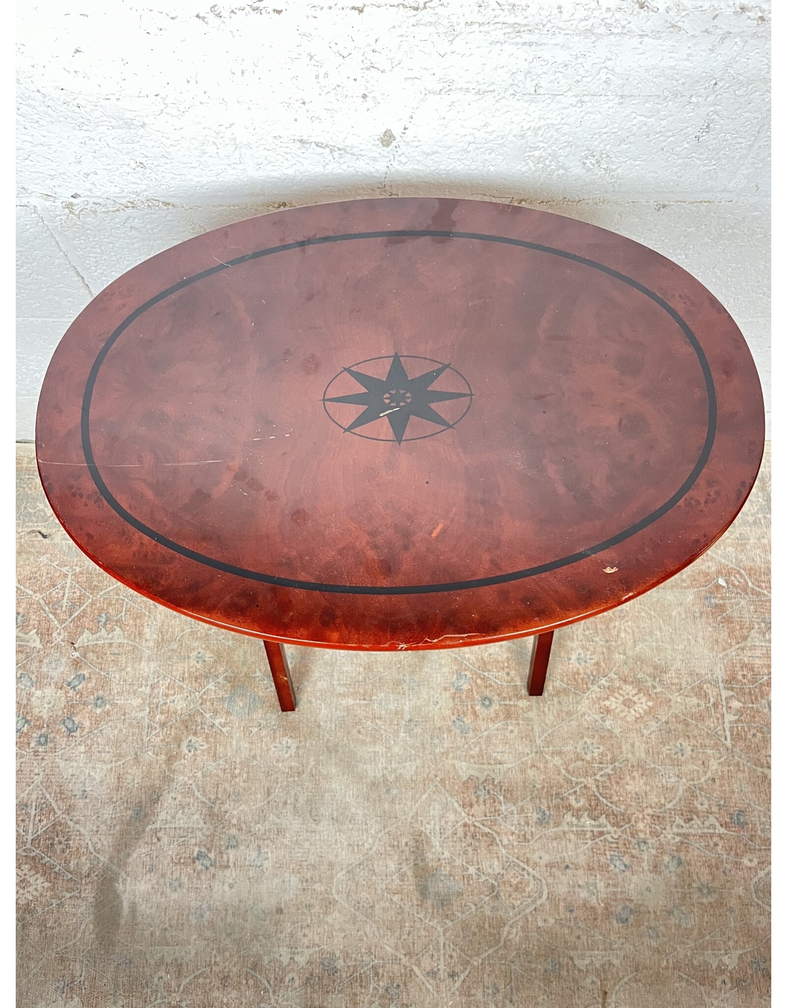 Red Star Wooden Folding Table in Stand (3 set)