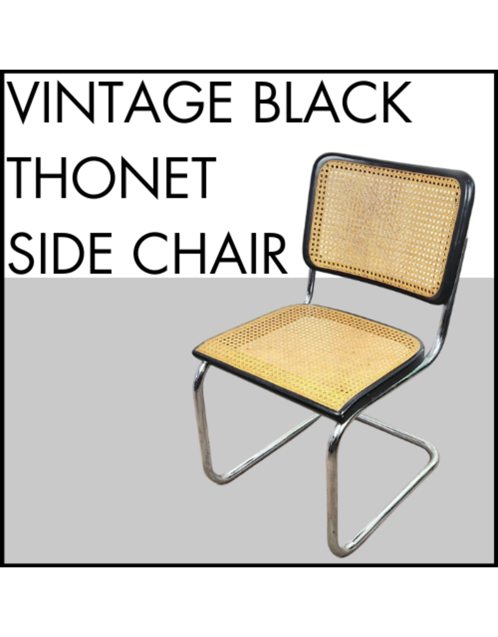 Vintage Black Thonet Side Chair - Excellent Condition