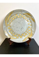 Mid-Century Modern Stone Painted Ceramic Dish