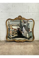 Vintage Golden Frame  Grande Louis Philippe Style Hanging Wall Mirror