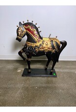 Vintage Decorative Ornate Black Metal Horse