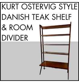 Kurt Ostervig Style Danish Teak Shelf & Room Divider