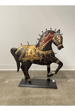 Vintage Decorative Ornate Black Metal Horse