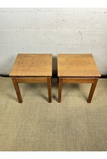 Oak Accent Side Table With Storage Drawer Glassy Lane Studio  Design