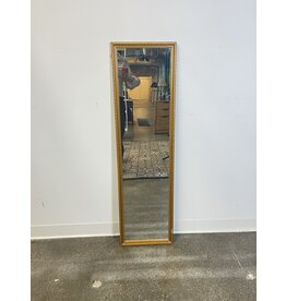 Skinny Wall Mirror with Golden Trim