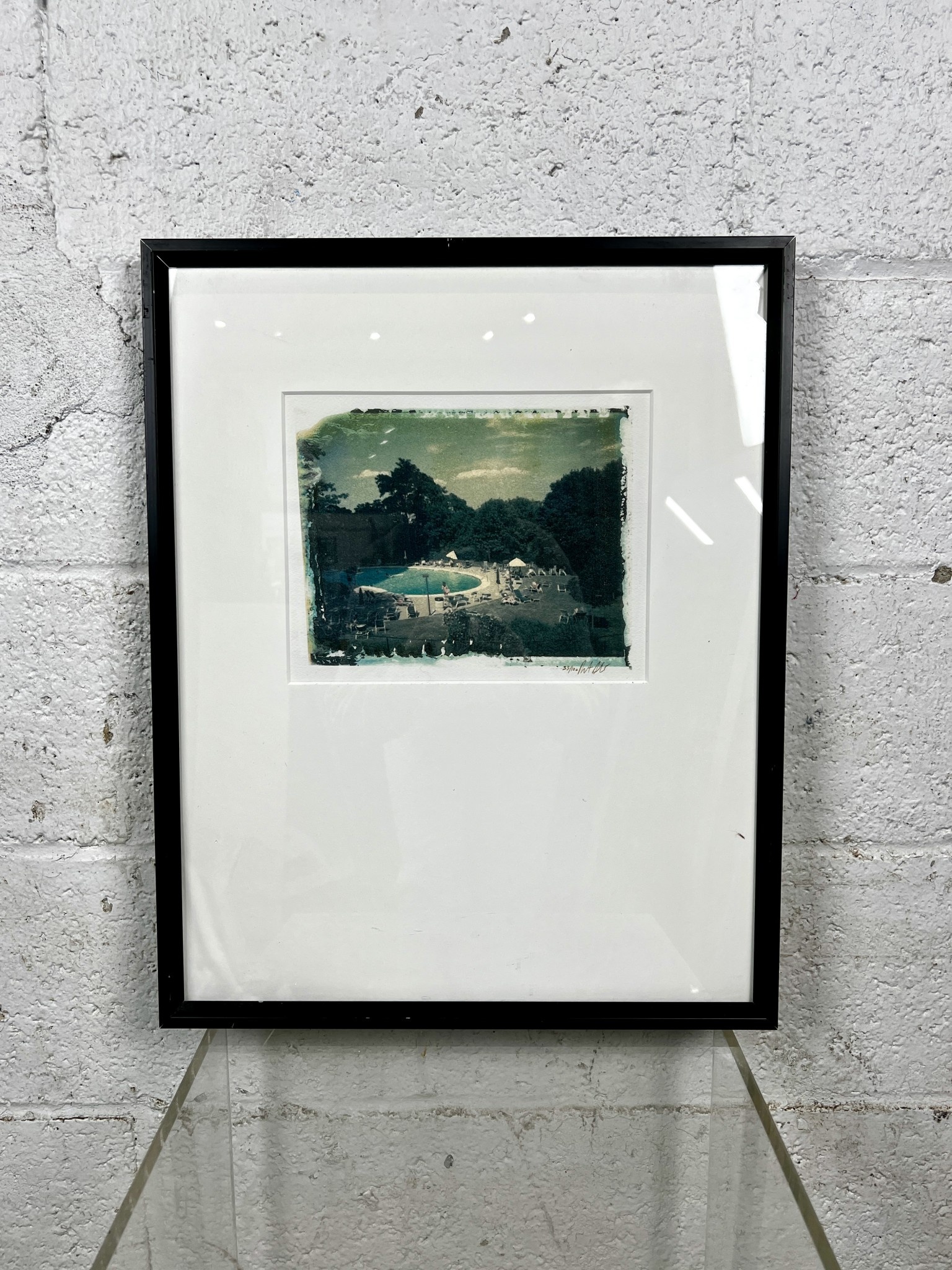 Pool in Summer, framed dye transfer print, sgnd Matthew Schwartz, 53/