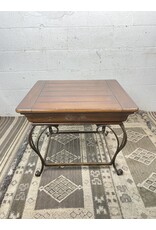 Wrought Iron Barn Style Side Table