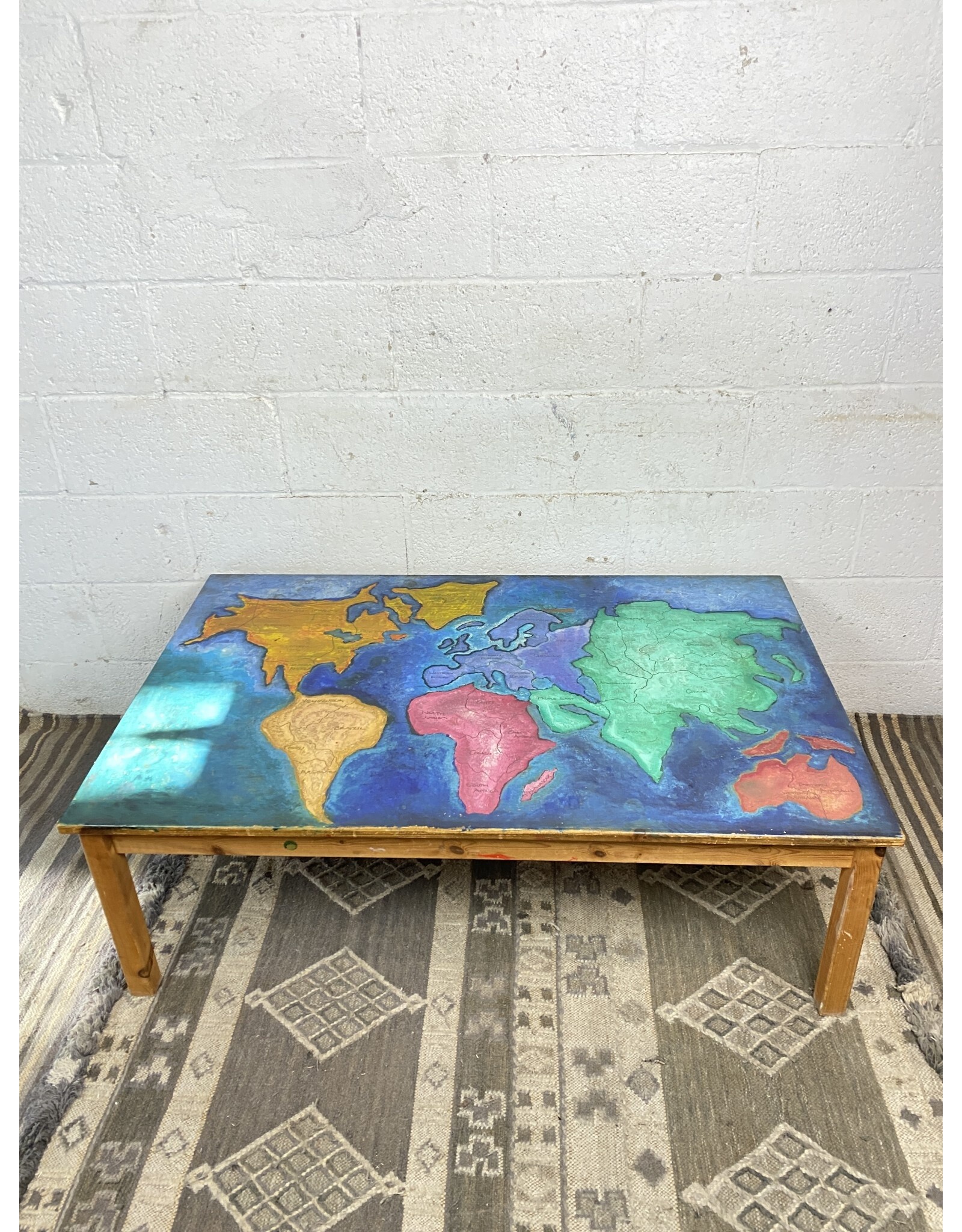 Creative Painted Mapsey Coffee Table